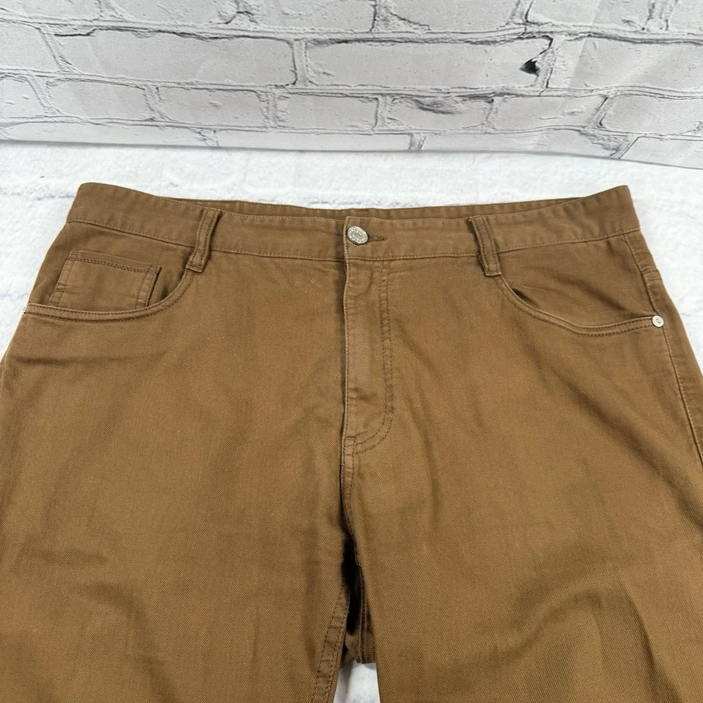 Authentic Fendi Roma Brown Slim Fit Stretch Pants‎ 34x31